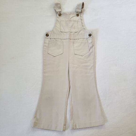 Vintage Tan Flared Leg Overalls 3t - Picture 1 of 9